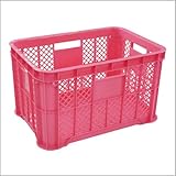 カラフルコンテナ平底ピンク（3個）　520（横）*365（縦）*305（高さ）【収穫コンテナ】