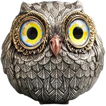 Amazon.co.jp: アンティーク調 フクロウ 置物セット 縁起物 風水