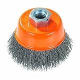 Walter 13E514 Crimped Wire Cup Brush Threaded Hole Stainless Steel 304 5 Diameter 0.020 Wire Diamete