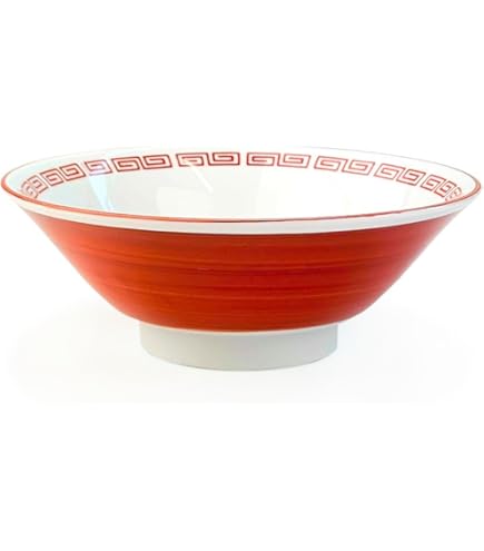 ラーメン丼 赤x4 白x3 楽天市場】赤巻三つ龍ラーメン丼 大 22cm レトロ 昔 麺鉢 丼 ラーメン