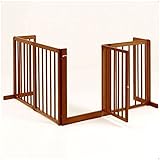 キンタロー キーヌス ペット用 犬用 ペットゲート 「コーナーゲート F80XL」 (ブラウン)