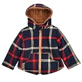 cm-trading 女の子 コート キッズ アウター ベビー服 子供服 ジャケット 格子柄 チャック柄 クマ 裏起毛 フード付き 防寒 ダウンジャケット 普段着