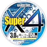 デュエル(DUEL) ハードコア PEライン スーパー X4 150m 3.0号 高視認イエロー