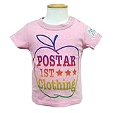 (ポスター) POSTAR　アップルプリント Tシャツ 杢ピンク　130cm