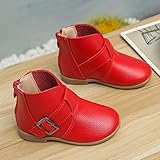 春秋冬ベビーGirlsマーティンブーツFranterd子Priceness靴キッズファッションスニーカー 29 レッド Franterd-200