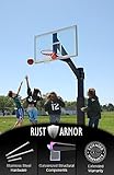 Hercules Diamond Tempered Glass With Rust Armor - Fixed Height In-ground basketball hoop with 1/2 in