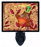 Night Light – Hootie – Fall – 秋 – フクロウLED Night Light