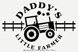 Wall Décor Plus More WDPM1432 Daddy's Little Farmer Quote with Tractor Decal Wall Vinyl Sticker, 23 