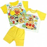 (バンダイ)BANDAI 半袖パジャマ アンパンマン 2トップス付 寝間着 イエロー 80