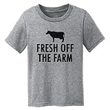 デジタルTシャツショップベビー女子Fresh Off the Farm Cow US サイズ: XL カラー: グレー