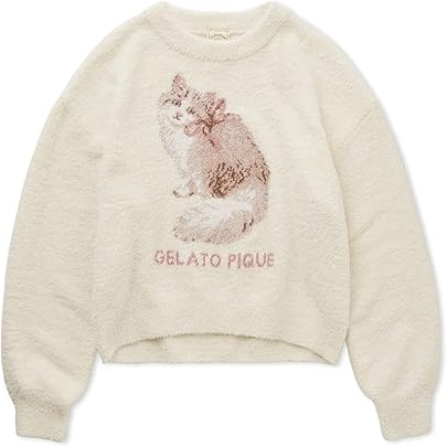 Amazon | ジェラートピケ レディース ベビモコCATジャガードプル