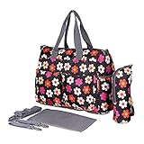 RONGTONGDA 　2way 　花柄　マザーズバッグ　大容量　シンプル　斜めがけ ママバッグ　防水　多機能　軽量　ベビーカー用　ストラップ付き