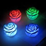 Hommy 七色変化バラの花形LED常夜灯　2個入り