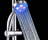 シャワーヘッド 取り替えるだけ 簡単付け替え 水温を色で伝える 水圧 発電 LED シャワーヘッド