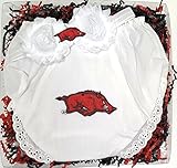 Arkansas Razorbacks Baby Diaper Cover and Shabby Bow Headband Gift Set (Newborn - 6 months/ 13) by F