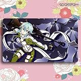 センコウドロー カードゲームプレイマット マウスパット ソードアートオンライン シノン アニメグッズ TCG万能 収納ケース付き 萌え カード枠なし (60cm * 35cm * 0.2cm)