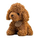トイプードル 犬 おもちゃ リアル 犬のぬいぐるみ かわいい 安眠グッズ 添い寝枕 人形 スイートパピー おもしろ ふわふわ もこもこ 柔軟 癒される抱き枕 動物 プレゼント お誕生日 可愛い 飾る デザインA6 25cm