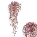 [幸福マーケット]　人工観葉植物　壁掛け　インテリア　造花　吊り下げ　フェイクグリーン　室内装飾　飾り付け　世話のいらない　パーティー/結婚式/引越しなどのイベント　プレゼント　お祝い　癒し　ローズ/