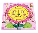 両面木製キッズのおもちゃの迷路パズル教育迷路ゲームルードゲーム、花