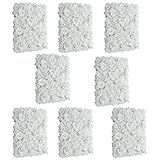 MagiDeal 8ピースロマンチック人工花壁パネルウェディングVenueフローラル装飾ホワイト