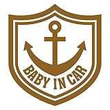 imoninn BABY in car ステッカー　【パッケージ版】　No.14　イカリ　（ゴールドメタリック）