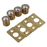 BQLZR円柱ゴールド真鍮キャビネットクローゼットばねドアボールキャッチ& Strikeプレート家具ハードウェアパックof 4 9.5*10mm BQLZRN23466