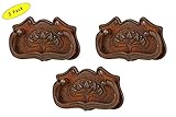 A29 Rustic Bail Pull with Floral Design, Set of 3 [並行輸入品]