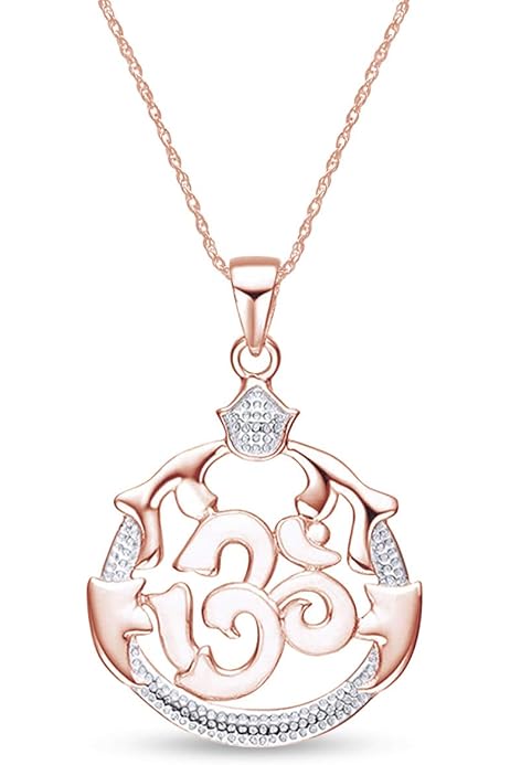 Amazon.co.jp: 花om、Ohm、Aumヨガペンダントネックレス14 K