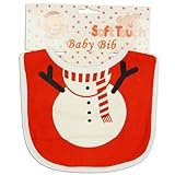 Christmas Baby Bib with Snowman Prints by Soft Touch [並行輸入品]