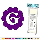 レターG初期 – Fun Inフラワーキッズ用ガールズベビールーム – ビニールステッカーデカール壁アート装飾 パープル 061116W5353_Violet