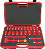 RIDGE TOOL(リッジツール) 絶縁ソケットレンチセット 6角 TZSW319S 差込角:9.5mm 24点 1セット