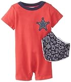 madpie マッドパイ　男の子　カバーオール　ショートオール　シェリフ　スタイ付き　サイズ9-12ヶ月(70cm)