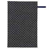 赤ちゃんにやさしい安心おむつ替えシート（日本製） 防水　コンパクト収納　出産祝い　ポルカドット・紺　B0700200　日本製