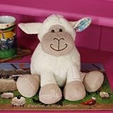 Jomanda Small White Sitting Sheepey Pink Stitch with Gift Bag by Jomanda