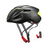 Uzexon 自転車 ヘルメット 超軽量 サイクリングヘルメット 14穴通気 アジャスター サイズ調整可能 大人子供兼用 男女兼用 (ブラック+グリーン)