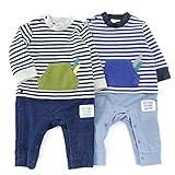 mother goose (マザーグース ) カバーオール (70～80cm) キムラタンの子供服 (11537-181a) モクグレー 70