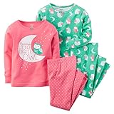 Carter's パジャマセット フクロウ柄 ピンクとグリーンの計4枚セット