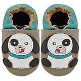 Kimi + Kai Kids Soft Sole Leather Crib Bootie Shoes - 6-12 Months