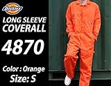 dickies ディッキーズ　4870 長袖 つなぎ Sサイズ　OR（オレンジ）　アウトレット