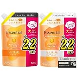 エッセンシャル しっとりまとまる つめかえ用 シャンプー コンディショナー セット680ml＋680ml オリジナルThank youカード