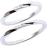[ザ・キッス] SR1546DM-P 2個セット シルバー ペアリング シンプル カップル 記念日 結婚指輪 ラッピング ボックス付き