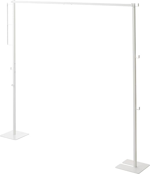 山崎実業(Yamazaki) 折り畳み 室内物干し ホワイト 使用時:約W175×D25×H160cm タワー tower 洗濯物干し コンパクトに収納できる 組み立て簡単 6619 - 1