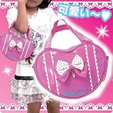 【キッズバッグ】ハート型ラブリー バッグ（レッド）