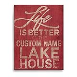 Life Is Better At The Lake Houseカスタマイズ可能な壁アートプリント 9x12 CUSTCAB011WD9x12