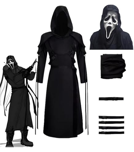 Amazon.co.jp: ゴーストフェイス大人の衣装は ♪ハロウィン♪サイズ