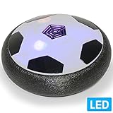 Air Powered Electric Soccer Football Discボールおもちゃwithledライト屋内&屋外でのソフトパッド入りラバーフォームプロテクターとして使用Hover Hoc