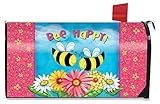 Bee Happy Bees Spring Largeメールボックスカバー花柄オーバーサイズBriarwood Lane