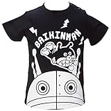 【本体綿100％】【乳児アイテム】2017年 夏物 アンパンマン 天竺 モノトーンＢＩＧモチーフ 半袖Ｔシャツ Anpanman ブラック◇70cm
