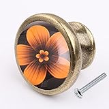 SunniMix 亜鉛合金　フラワーパターン　ドア　ノブ　キャビネット　引き出し　クローゼット　食器棚　取っ手　家具美化　多種類選べる - 6＃