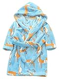 Plus Nao(プラスナオ) ルームウェア 部屋着 バスローブ ガウン アウター フード付き 前開き もこもこ モコモコ ふわもこ 長袖 キッズ 子供 130 シカ